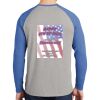Mens Full Color PosiCharge Long Sleeve Tri Blend Wicking Raglan Tee Thumbnail
