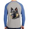 Mens Full Color PosiCharge Long Sleeve Tri Blend Wicking Raglan Tee Thumbnail