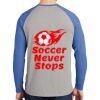 Mens Full Color PosiCharge Long Sleeve Tri Blend Wicking Raglan Tee Thumbnail