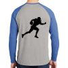 Mens Full Color PosiCharge Long Sleeve Tri Blend Wicking Raglan Tee Thumbnail