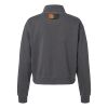 Women's Garment-Dyed Mid-Length Quarter-Zip Sweatshirt Thumbnail