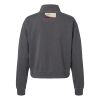 Women's Garment-Dyed Mid-Length Quarter-Zip Sweatshirt Thumbnail
