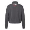 Women's Garment-Dyed Mid-Length Quarter-Zip Sweatshirt Thumbnail