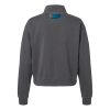 Women's Garment-Dyed Mid-Length Quarter-Zip Sweatshirt Thumbnail