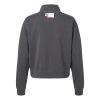 Women's Garment-Dyed Mid-Length Quarter-Zip Sweatshirt Thumbnail