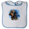 Infant Contrast Trim Terry Bib Thumbnail