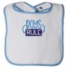 Infant Contrast Trim Terry Bib Thumbnail