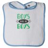 Infant Contrast Trim Terry Bib Thumbnail