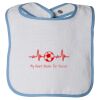 Infant Contrast Trim Terry Bib Thumbnail