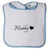 Infant Contrast Trim Terry Bib Thumbnail
