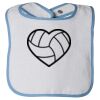 Infant Contrast Trim Terry Bib Thumbnail