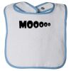 Infant Contrast Trim Terry Bib Thumbnail