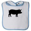 Infant Contrast Trim Terry Bib Thumbnail