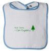 Infant Contrast Trim Terry Bib Thumbnail