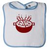 Infant Contrast Trim Terry Bib Thumbnail